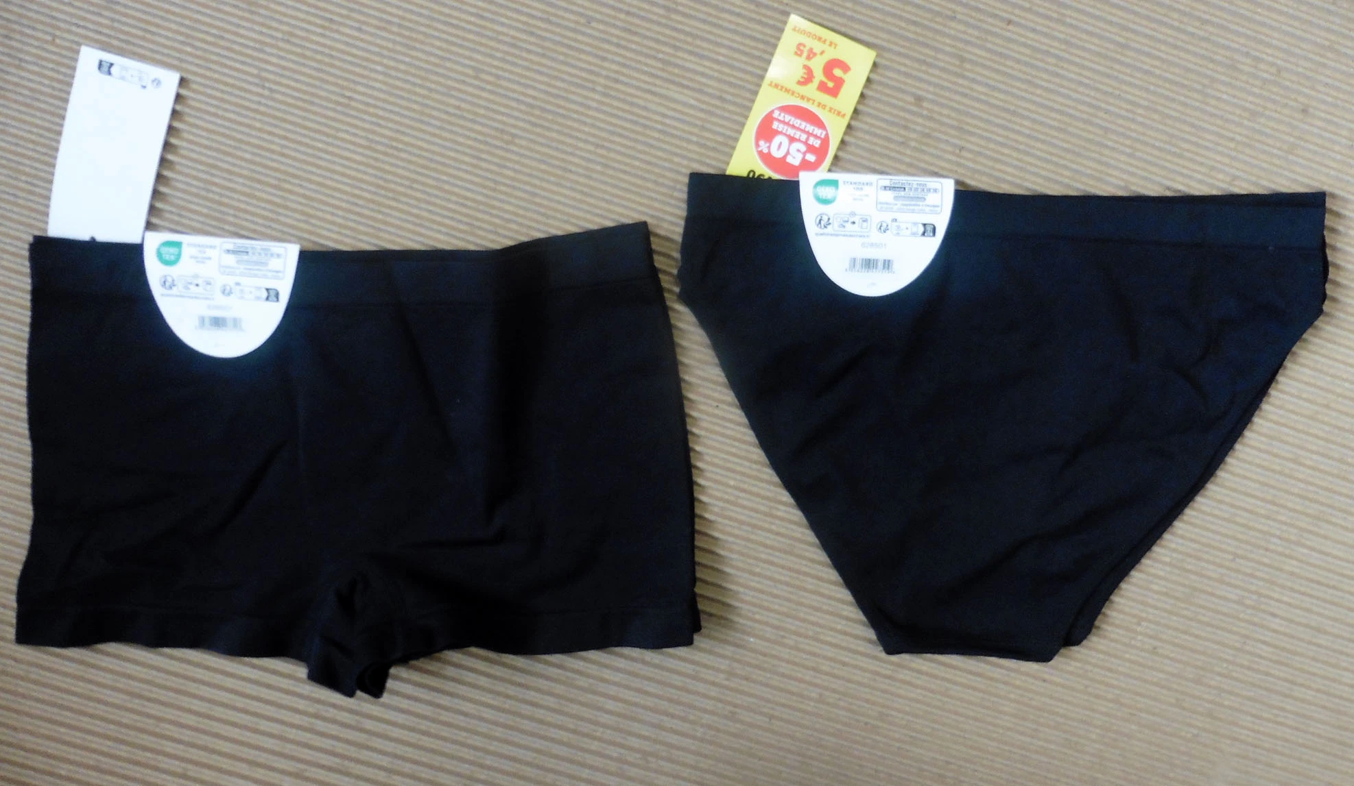Set van 2 pakken met 2 zwarte slips en shorties – photo 4